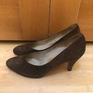 Salvatore Ferragamo suede heels